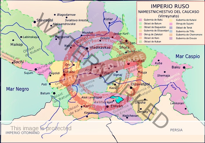 Map of Georgia pre-WWI