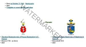 Sabina's family crests