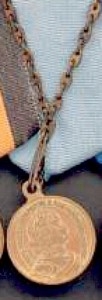 Gangut medal on a gold chain