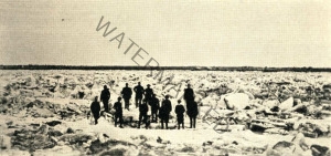 Ice jamming the Dvina River