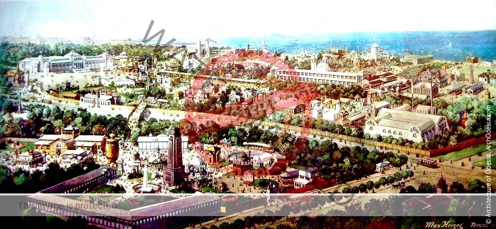 An aerial view of the Exhibition