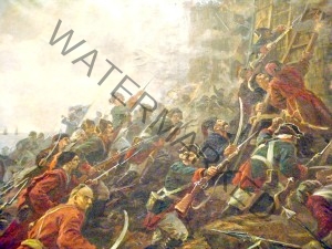 Russian and Cossack troops take the fortress of Khadjibey