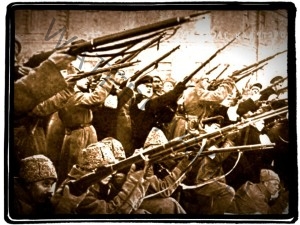 The Bolsheviks fighting the Whites