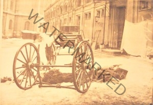 The remains of the carriage which the Grand Duke was in.