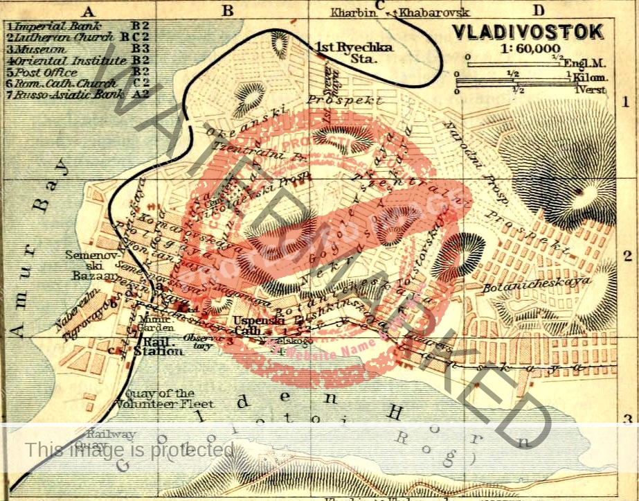 Map of Vladivostok in 1914