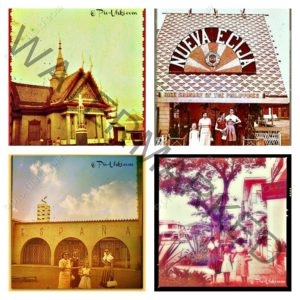 Slides dad took of us in Manila with Ann Cameron